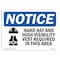 Signmission OSHA Sign, Hard Hat & High Vis Vest In This Area, 14in X 10in Rigid Plastic, 14" W, 10" H, Landscape OS-NS-P-1014-L-13231 - alternate 1